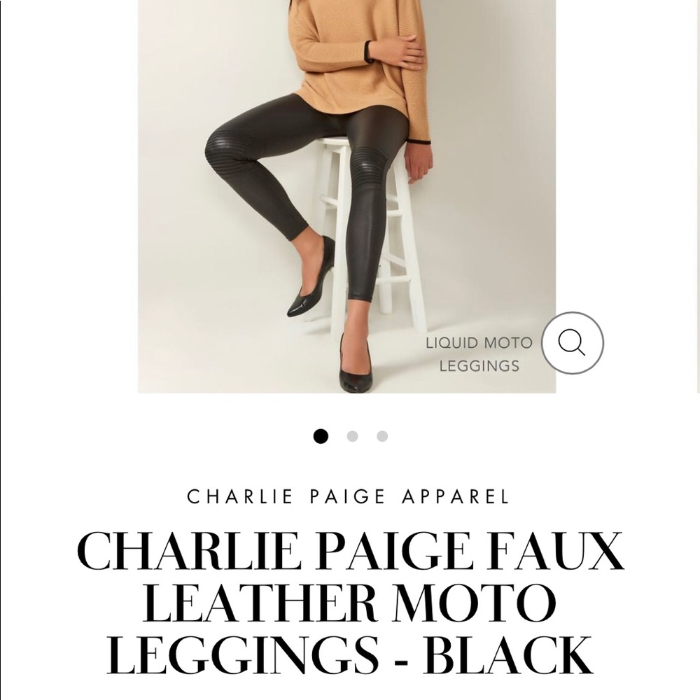 Charlie Paige Faux Leather Leggings